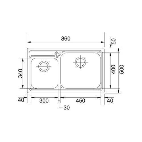 ΝΕΡΟΧΥΤΗΣ ΕΝΘΕΤΟΣ FRANKE New Infinito INL 620-N 86x50 cm